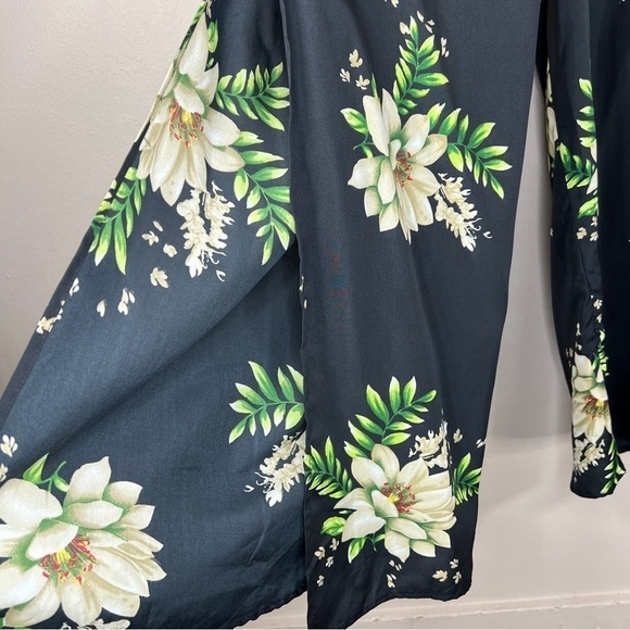 NEW 1X THREAD STORY BLACK FLORAL SATIN JUMPSUIT WIDE LEG  EVENT PARTY - Picture 10 of 16